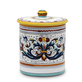 RICCO DERUTA Canisters (Size: 5.5 DIAM. X 6.5 HIGH (With Lid) (Dimensions measured in Inches))
