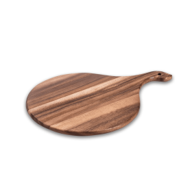 Acacia Wood Cutting Charcuterie Board (Size: Small Round)