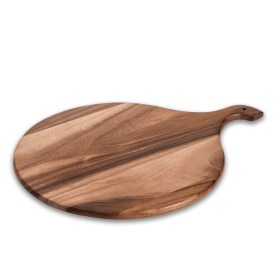 Acacia Wood Cutting Charcuterie Board (Size: Medium Round)