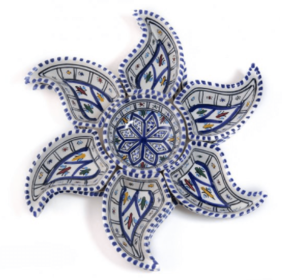 Star Dipping and Serving Set (Color: Bohemian Blue, Size: large)