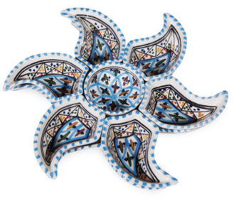 Star Dipping and Serving Set (Color: Turquoise, Size: large)