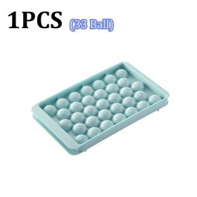 66/33 Ice Ball Mold Hockey Frozen Mini Ball Maker Mold Round Ice Cube Mold with Lid Ice Tray (Color: 1PCS 33Ball)