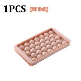 66/33 Ice Ball Mold Hockey Frozen Mini Ball Maker Mold Round Ice Cube Mold with Lid Ice Tray (Color: 1PCS 33Ball1)