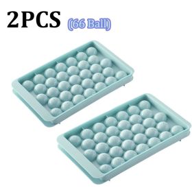 66/33 Ice Ball Mold Hockey Frozen Mini Ball Maker Mold Round Ice Cube Mold with Lid Ice Tray (Color: 2PCS 66Ball3)