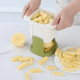 1pc Diced Onion; French Fries; Carrot And Ham; Cucumber And Potato Cutter (Color: White)