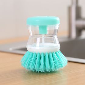 Cleaning Brush; A Multi-functional Brush That Automatically Adds Detergent; Used For Washing Dishes; Brushing Pots (Color: Green)
