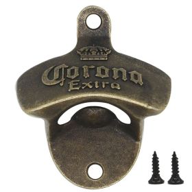 Zinc Alloy Bottle Opener Wall Mounted (Color: A, Ships From: China)