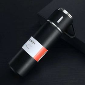 1pc/1Set Stainless Steel Thermal Cup; With Gift Box Set; Double Layer Leakproof Insulated; Keeps Hot And Cold Drinks (Color: Black Single Cup)