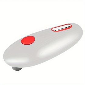 1pc Electric Can Opener; Automatic Safety Can Opener With One Contact; Battery Operated (Color: Gray)