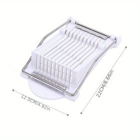 1pc, Multifunctional Luncheon Meat Cutter, Stainless Steel Egg Cutter, Cutting 10 Pieces For Fruit and Vegetables (Color: white lunch meat slicer)