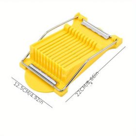 1pc, Multifunctional Luncheon Meat Cutter, Stainless Steel Egg Cutter, Cutting 10 Pieces For Fruit and Vegetables (Color: Yellow Luncheon Meat Slicer)