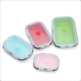 Reusable Pizza Storage Container with  Microwavable Serving Trays - Adjustable Pizza Slice Container to Organize & Save Space (Color: Pink, Size: 1200ML)