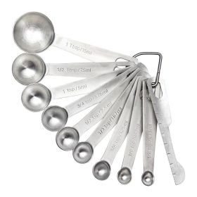 Measuring Spoons: U-Taste 18/8 Stainless Steel Measuring Spoons Set of 9 Pieces (Type: 10 pieces)