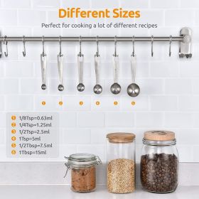 Measuring Spoons: U-Taste 18/8 Stainless Steel Measuring Spoons Set of 9 Pieces (Type: 6 pieces)