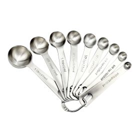 Measuring Spoons: U-Taste 18/8 Stainless Steel Measuring Spoons Set of 9 Pieces (Type: 9 pieces)