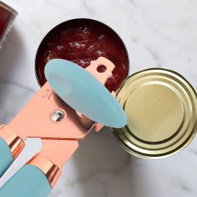 1pc Kitchen Multifunctional Can Opener Modern Minimalist Canning Tool Can Opener Stainless Steel Can (Color: Cyan)