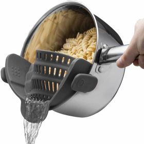 1pc Silicone Pot Strainer And Pasta Strainer, Adjustable Silicone Clip On Strainer (Quantity: 1pc)