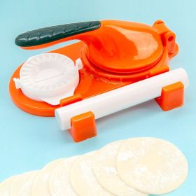Set/3pcs; Household Dumpling Leather Mold; Handmade Dumpling Artifact; Three-piece Set Of Small Tools (Color: Orange)