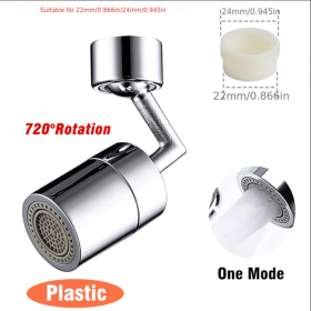 1pc New Universal 1080Â° Rotation Extender Faucet Aerator; Plastic Splash Filter; Kitchen Washbasin Faucets (Color: One Mode 720)