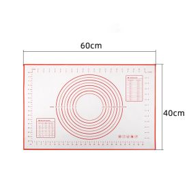 1pc Silicone Kneading Board; Thicken Multifunctional Non-stick; Roll Up Receive Kneading Pad (Color: Red, Size: 15.7*23.6in)