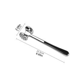 Multifunction Meat Hammer Tenderizer Two Sides Stainless Steel Kitchen Cooking Tools (Color: B)