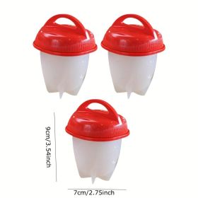3pcs/6pcs Non-stick Silicone Egg Cup; Kitchen Gadget Steamed Egg Cup; Poachers Accessories (Color: 3pcs)