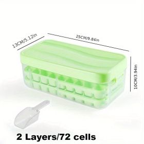 Ice Tray Mold Honeycomb Silicone Hexagonal 37 (Color: Set Green)