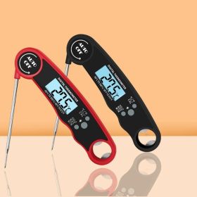 Digital Meat Thermometer with Probe - Waterproof;  Kitchen Instant Read Food Temperature for Cooking (Color: Black)