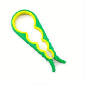 1pc Four-in-One Multifunctional Lid Opener - Labor-Saving Canning Device for Bottles and Jars - Kitchen Life Supplies (Color: Green)