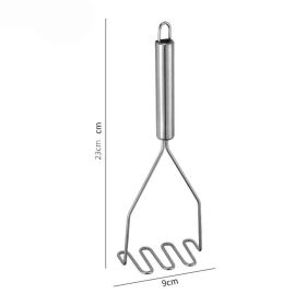 Stainless Steel Manual Potato Masher Kitchen Gadgets (Color: Wavy Potato Press)