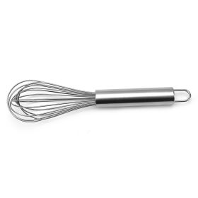 Stainless Steel Whisk; For Blending Whisking Beating And Stirring; Enhanced Version Balloon Wire; Kitchen Gadget (Size: 10in Stainless Steel Egg Beater)