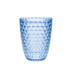 Diamond Cut Acrylic Glasses Drinking Set of 4 (Color: as Pic)