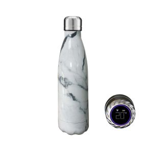 Aquaala UV Water Bottle With Temperature on the Cap (Color: GRAY MARBLE # 6)
