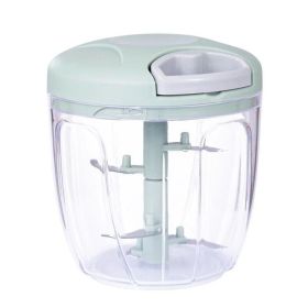 900ML Manual Meat Mincer Garlic Chopper Mini Food Processor Kitchen Cooking Accessories Gadgets (Color: Green)