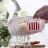 1pc Retractable Fruits And Vegetables Drain Basket; Extendable Over The Sink; Adjustable Strainer; Kitchen Sink Washing Basket
