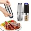 1pc/2pcs Electric Salt or Pepper Mill Herb or Spice Grinder Automatic Gravity Induction Mill Kitchen Tools