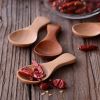 4Pcs Mini Wooden Spoons; Short Handle Wood Spoons for Condiments Kitchen Gadgets