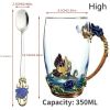1pc Rose Enamel Crystal Tea Cup
