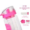 Fruit Infuser Water Bottle 32OZ Juice Shaker w/ Flip Top Lid Anti-Slip Grips For Anytime Use