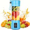 1pc Portable 6 Blade Juice Blender, Updated Version Rechargeable Secure Switch Electric Fruit Mixer USB Rechargeable