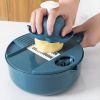 1pc Multifunctional Vegetable Cutter, Potato Shredded Grater, 3 Blades Or 6 Blades Optional