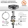 VEVOR Glass Rinser, 10 Powerful Spraying Jets 360¬∞ Rotating Cup Cleaner for Sink, 304 Stainless Steel ABS Cup Holder