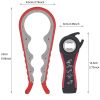 1pc Lid Opener Tool; for Jars and Bottles Multi Function For Seniors; Rubber Grip Bottle Opener