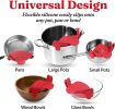 Kitchen Snap N Strain Adjustable Silicone Clip On Strainer for Pots, Pans, and Bowls - Gray