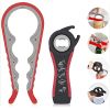 1pc Lid Opener Tool; for Jars and Bottles Multi Function For Seniors; Rubber Grip Bottle Opener