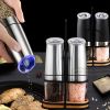 1pc/2pcs Electric Salt or Pepper Mill Herb or Spice Grinder Automatic Gravity Induction Mill Kitchen Tools