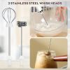 One Set Of Milk Frother Handheld USB-Rechargeable With 2pcs Stainless Whisk Heads; 3-Speed Adjustable Handheld