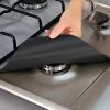 4pcs Stove Burner Covers; Universal Gas Range Protectors; Double Thickness Reusable Non-Stick Fast Clean Liners For Kitchen Cooking