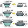 3pcs/set Camping Bowl; Silicone Collapsible Lunch Box Salad Bowl With Lid; Expandable Food Storage Containers