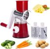 Multifunctional Rotating Vegetable Cutter Hand Crank Home Kitchen Shredder Grater